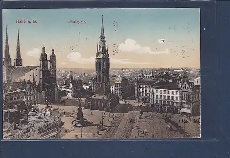 AK Halle a. S. Marktplatz 1912