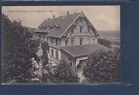 AK Hotel Eichenberg zu Blankenburg Harz 1920