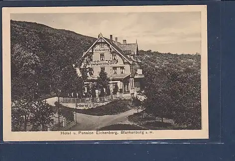 AK Hotel u. Pension Eichenberg Blankenburg a.H. 1930