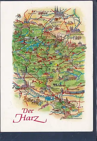 AK Der Harz Halberstadt - Bad Frankenhausen 1986