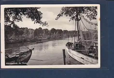 AK Warnemünde Am Strom 1952