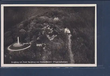 AK Burgberg mit Hotel Burgberg und Bismarcksäule Fliegeraufnahme 1940