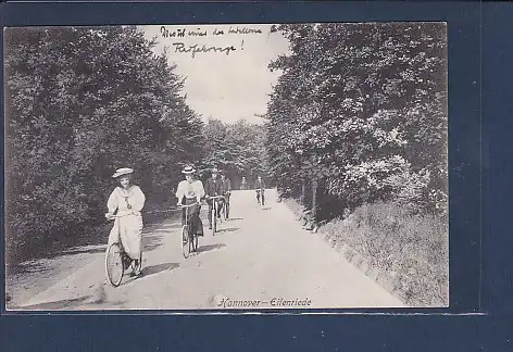 AK Hannover - Eilenriede 1907 Fahrrad
