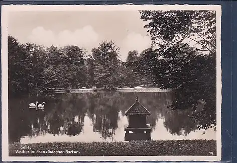 AK Celle Weiher im Französischen Garten 1950