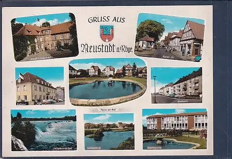 AK Gruss aus Neustadt a. Rbge. 8.Ansichten 1970