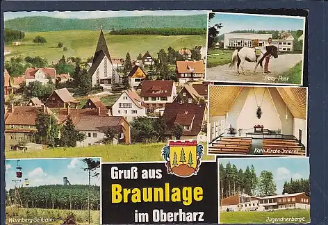 AK Gruß aus Braunlage im Oberharz 5.Ansichten Pona Post 1967