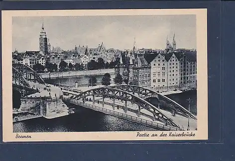 AK Bremen Partie an der Kaiserbrücke 1930