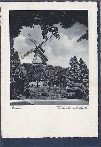 AK Bremen Wallpartie mit Mühle 1940