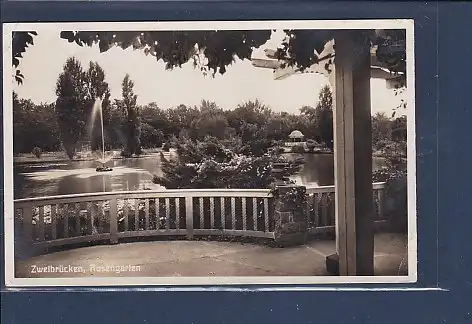 AK Zweibrücken Rosengarten 1937