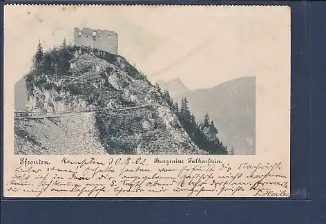 AK Pfronten Burgruine Falkenstein 1902