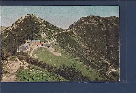 AK Herzogstandgipfel und Unterkunftshaus 1930