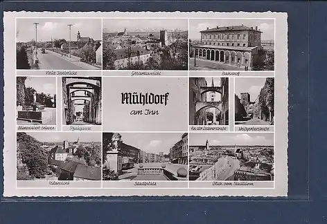 AK Mühldorf am Inn 10.Ansichten Bahnhof 1960