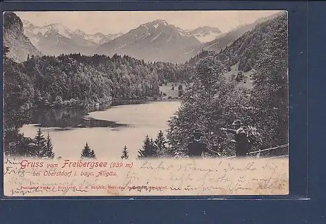 AK Gruss vom Freibergsee bei Oberstdorf i. bayr. Allgäu 1900