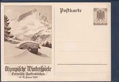 Bild Karte Olympische Winterspiele Garmisch Partenkirchen 1936