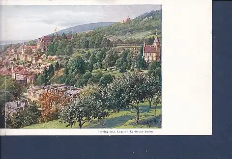 Klapp Karte Baden Baden Deutschland Germany 1920