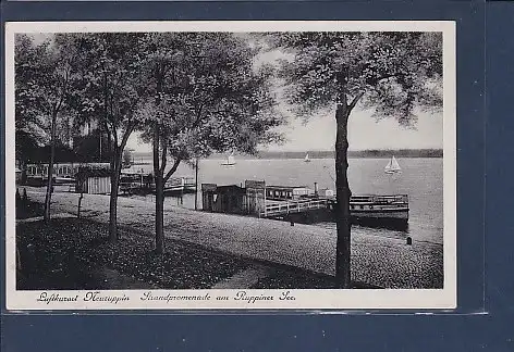 AK Neuruppin Strandpromenade am Ruppiner See 1937