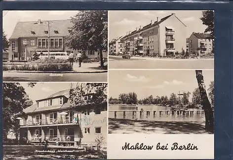 AK Mahlow bei Berlin 4.Ansichten Bahnhof - Krankenhaus 1972