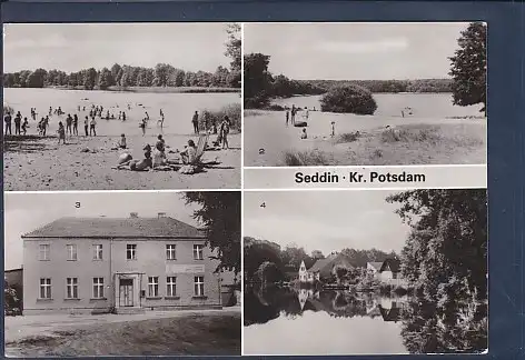 AK Seddin - Kr. Potsdam 4.Ansichten Konsum Gaststätte Drei Linden 1986
