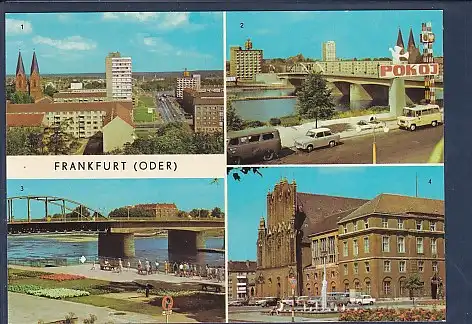 AK Frankfurt 4.Ansichten Blick vom Hochhaus - Blick vom polnischen Ufer 1978