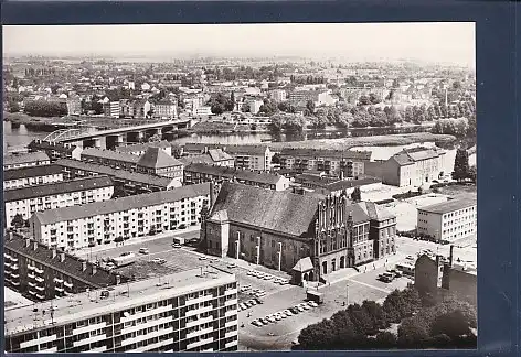 AK Frankfurt Blick vom Hochhaus am Platz der Republik auf das Rathaus und die Oder 1977