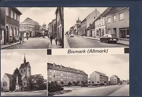 AK Bismark ( Altmark) 4.Ansichten Breite Straße - Holzhausener Straße 1974