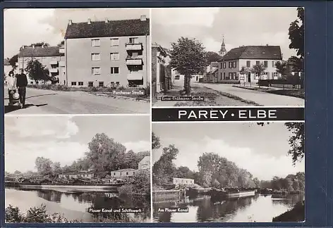 AK Parey - Elbe 4.Ansichten Parchener Straße - Ernst Thälmann Straße 1974