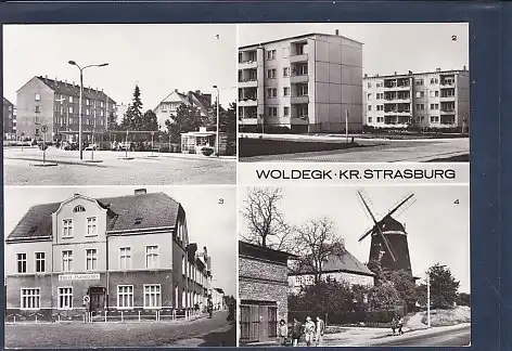 AK Woldegk Kr Strasburg 4.Ansichten Neubauten - Hotel Ratskeller 1985