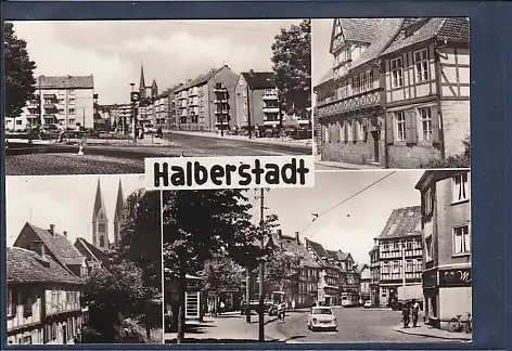 AK Halberstadt 4.Ansichten Breiter Weg - Gleimhaus 1974
