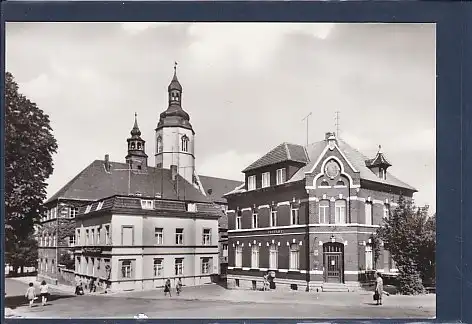 AK Laucha Postamt und Sparkasse 1975
