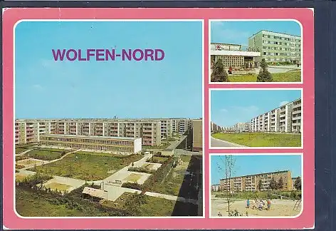AK Wolfen Nord 4.Ansichten Ring der Bauarbeiter 1986