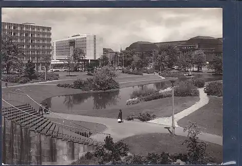 AK Leipzig Schwanenteich Hauptbahnhof Interhotel Stadt Leipzig 1976