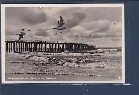 AK Ostseebad Misdroy Möven an der Seebrücke 1941