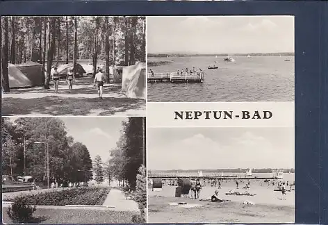 AK Bad Saarow Pieskow Neptun Bad 4.Ansichten 1975