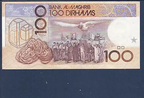 Banknote 100 Dirhams Bank Al-Maghrib 1987 Marokko