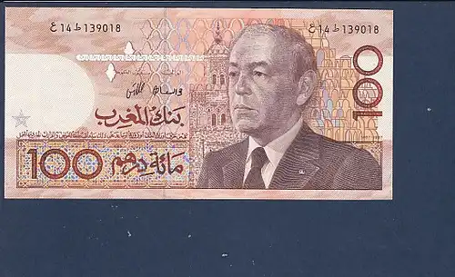 Banknote 100 Dirhams Bank Al Maghrib 1987 Marokko