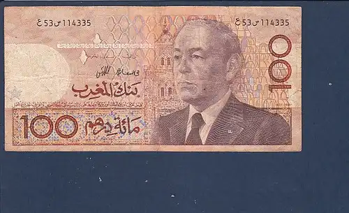 Banknote 100 Dirhams Bank Al Maghrib 1987 Marokko