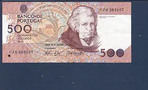 Banknote 500 Escudos Banco De Portugal 1994