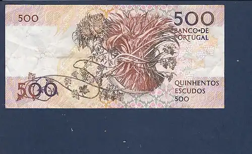 Banknote 500 Escudos Banco De Portugal