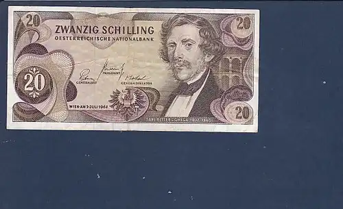 Banknote Zwanzig Schilling Österreich 1967