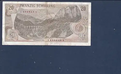 Banknote Zwanzig Schilling Österreich 1967