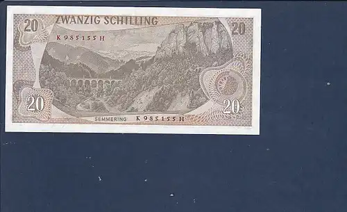 Banknote Zwanzig Schilling Österreich 1967