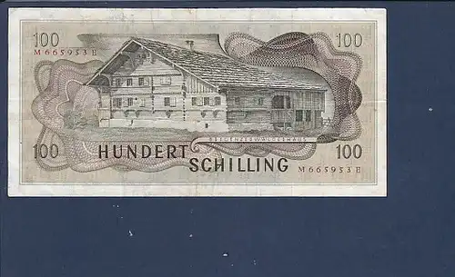 Banknote Hundert Schilling Österreich 1969