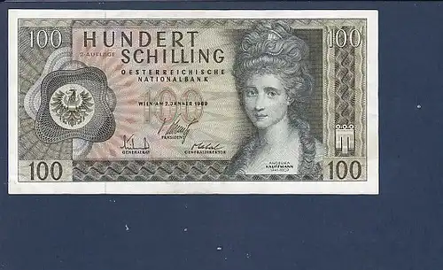 Banknote Hundert Schilling Österreich 1969