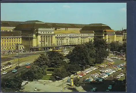 AK Leipzig Blick zum Hauptbahnhof 1987