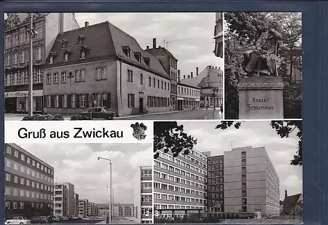 AK Gruß aus Zwickau 4.Ansichten Schumann Haus 1981
