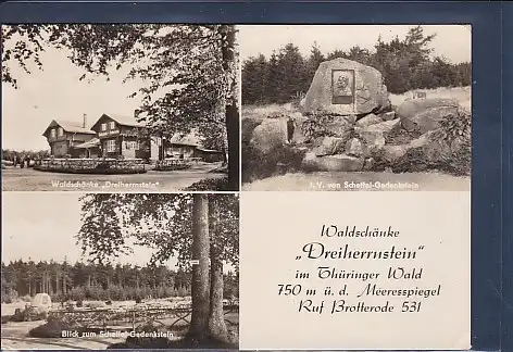 AK Waldschänke Dreiherrnstein im Thüringer Wald 3.Ansichten 1971