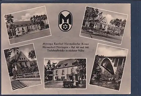 AK Mitropa Rasthof Hermsdorfer Kreuz 5.Ansichten 1964