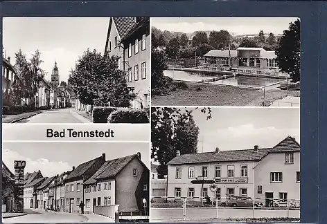 [Ansichtskarte] AK Bad Tennstedt 4.Ansichten Herrenstraße - HO Kurcafe 1977. 