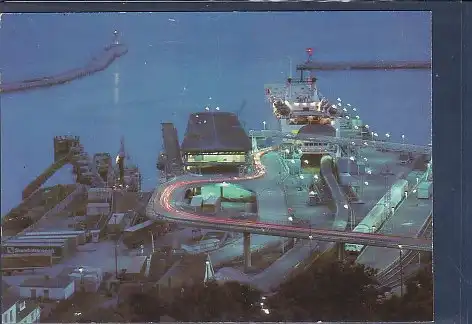 [Ansichtskarte] AK Saßnitz Fährhafen bei Nacht 1984. 