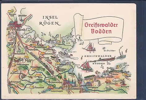 [Ansichtskarte] AK Greifswalder Bodden Stralsund - Lubmin 1966. 
